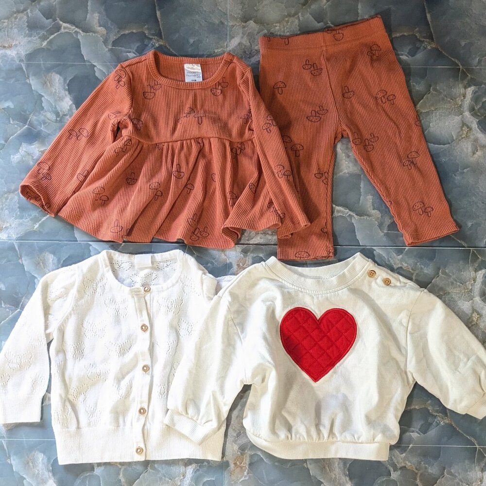 6-9M Baby Girl Clothing Set: Gerber, H&M, and Cat & Jack